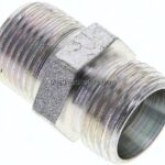 Gerade Schneidringverschr. R 3/8"-12 L (M18x1,5), ohne Mutter & Schneidring, Stahl verzinkt