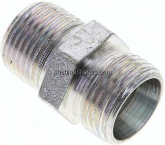 Gerade Schneidringverschr. R 3/8"-12 L (M18x1,5), ohne Mutter & Schneidring, Stahl verzinkt