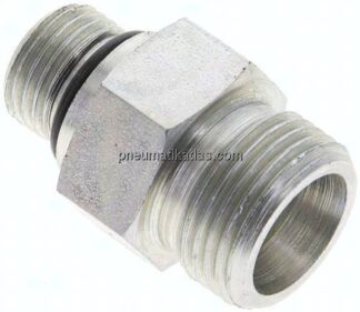 Gerade Schneidringverschr. UNF 9/16"-18-12 S (M20x1,5), ohne Mutter & Schneidring, Stahl verzinkt