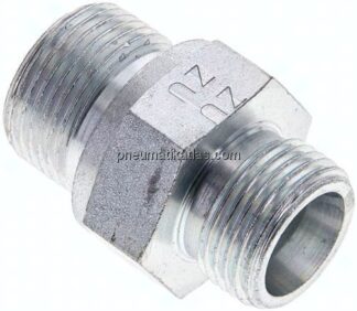 Gerade Schneidringverschr. M 22x1,5-12 S (M20x1,5), ohne Mutter & Schneidring, Stahl verzinkt