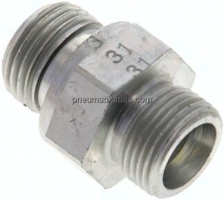 Gerade Schneidringverschr. G 1/2"-12 S (M20x1,5), ohne Mutter & Schneidring, Stahl verzinkt