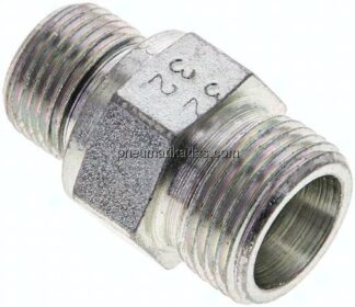 Gerade Schneidringverschr. G 3/8"-12 S (M20x1,5), ohne Mutter & Schneidring, Stahl verzinkt
