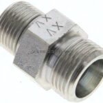 Gerade Schneidringverschr. R 3/8"-12 S (M20x1,5), ohne Mutter & Schneidring, Stahl verzinkt