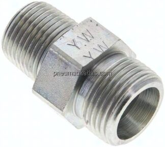 Gerade Schneidringverschr. NPT 3/8"-12 S (M20x1,5), ohne Mutter & Schneidring, Stahl verzinkt