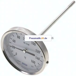 Bimetallthermometer, waagerecht D100/0 bis +160°C/200mm
