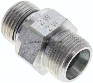 Gerade Schneidringverschr. G 1/2"-14 S (M22x1,5), ohne Mutter & Schneidring, Stahl verzinkt