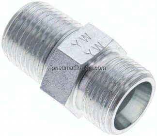 Gerade Schneidringverschr. NPT 1/2"-14 S (M22x1,5), ohne Mutter & Schneidring, Stahl verzinkt