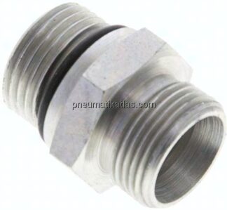Gerade Schneidringverschr. UNF 7/8"-14-15 L (M22x1,5), ohne Mutter & Schneidring, Stahl verzinkt