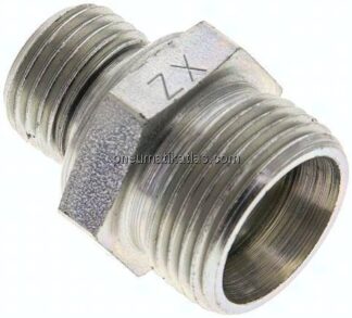 Gerade Schneidringverschr. M 16x1,5-15 L (M22x1,5), ohne Mutter & Schneidring, Stahl verzinkt