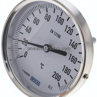 Bimetallthermometer, waagerecht D100/0 bis +200°C/63mm