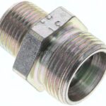 Gerade Schneidringverschr. R 3/8"-15 L (M22x1,5), ohne Mutter & Schneidring, Stahl verzinkt