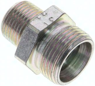 Gerade Schneidringverschr. R 3/8"-15 L (M22x1,5), ohne Mutter & Schneidring, Stahl verzinkt