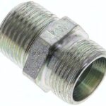 Gerade Schneidringverschr. R 1/2"-15 L (M22x1,5), ohne Mutter & Schneidring, Stahl verzinkt
