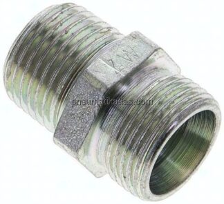Gerade Schneidringverschr. R 1/2"-15 L (M22x1,5), ohne Mutter & Schneidring, Stahl verzinkt