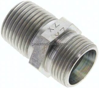 Gerade Schneidringverschr. NPT 1/2"-15 L (M22x1,5), ohne Mutter & Schneidring, Stahl verzinkt