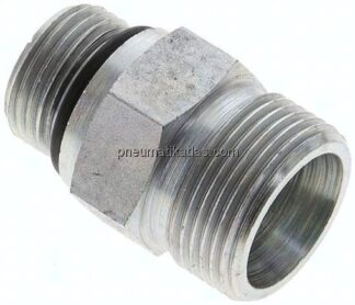 Gerade Schneidringverschr. UNF 3/4"-16-16 S (M24x1,5), ohne Mutter & Schneidring, Stahl verzinkt