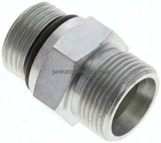 Gerade Schneidringverschr. UNF 7/8"-14-16 S (M24x1,5), ohne Mutter & Schneidring, Stahl verzinkt