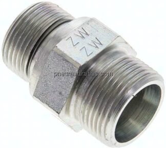 Gerade Schneidringverschr. M 22x1,5-16 S (M24x1,5), ohne Mutter & Schneidring, Stahl verzinkt