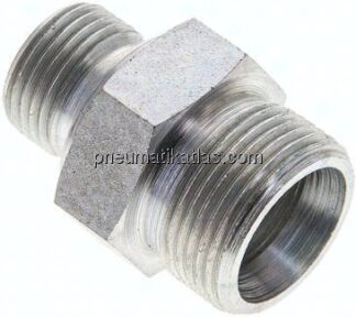Gerade Schneidringverschr. M 18x1,5-16 S (M24x1,5), ohne Mutter & Schneidring, Stahl verzinkt