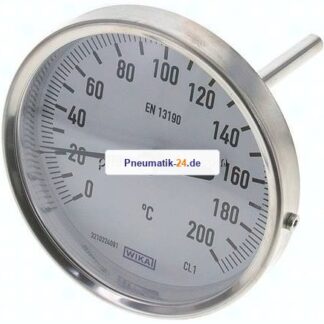 Bimetallthermometer, waagerecht D100/0 bis +200°C/100mm