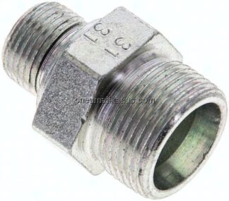 Gerade Schneidringverschr. G 3/8"-16 S (M24x1,5), ohne Mutter & Schneidring, Stahl verzinkt