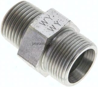 Gerade Schneidringverschr. R 1/2"-16 S (M24x1,5), ohne Mutter & Schneidring, Stahl verzinkt