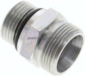 Gerade Schneidringverschr. UNF 7/8"-14-18 L (M26x1,5), ohne Mutter & Schneidring, Stahl verzinkt