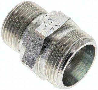 Gerade Schneidringverschr. M 22x1,5-18 L (M26x1,5), ohne Mutter & Schneidring, Stahl verzinkt