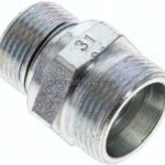 Gerade Schneidringverschr. M 22x1,5-18 L (M26x1,5), ohne Mutter & Schneidring, Stahl verzinkt