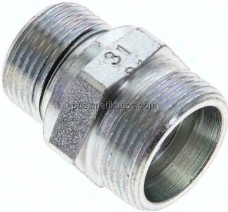 Gerade Schneidringverschr. M 22x1,5-18 L (M26x1,5), ohne Mutter & Schneidring, Stahl verzinkt