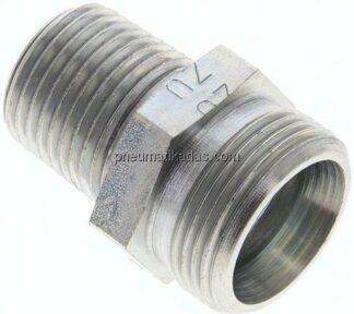 Gerade Schneidringverschr. NPT 1/2"-18 L (M26x1,5), ohne Mutter & Schneidring, Stahl verzinkt
