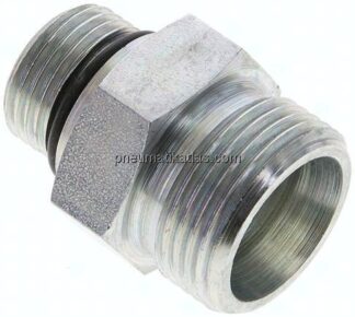 Gerade Schneidringverschr. UNF 7/8"-14-20 S (M30x2), ohne Mutter & Schneidring, Stahl verzinkt