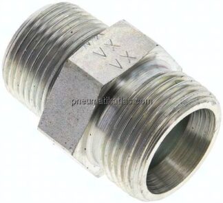 Gerade Schneidringverschr. R 3/4"-20 S (M30x2), ohne Mutter & Schneidring, Stahl verzinkt