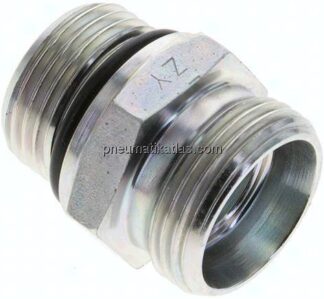 Gerade Schneidringverschr. UN 1-1/16"-12-22 L (M30x2), ohne Mutter & Schneidring, Stahl verzinkt