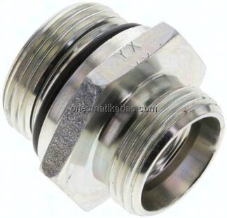 Gerade Schneidringverschr. UN 1-5/16"-12-22 L (M30x2), ohne Mutter & Schneidring, Stahl verzinkt