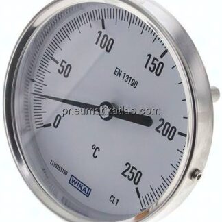 Bimetallthermometer, waagerecht D100/0 bis +250°C/63mm