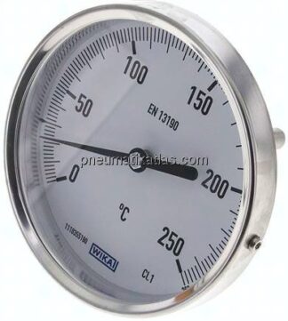 Bimetallthermometer, waagerecht D100/0 bis +250°C/63mm