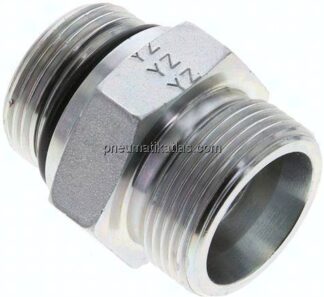 Gerade Schneidringverschr. UN 1-5/16"-12-25 S (M36x2), ohne Mutter & Schneidring, Stahl verzinkt