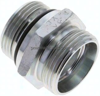 Gerade Schneidringverschr. UN 1-5/16"-12-28 L (M36x2), ohne Mutter & Schneidring, Stahl verzinkt
