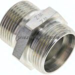 Gerade Schneidringverschr. M 33x2-28 L (M36x2), ohne Mutter & Schneidring, Stahl verzinkt