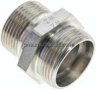 Gerade Schneidringverschr. M 33x2-28 L (M36x2), ohne Mutter & Schneidring, Stahl verzinkt