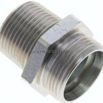 Gerade Schneidringverschr. NPT 1"-28 L (M36x2), ohne Mutter & Schneidring, Stahl verzinkt