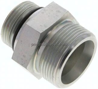 Gerade Schneidringverschr. UN 1-5/16"-12-30 S (M42x2), ohne Mutter & Schneidring, Stahl verzinkt