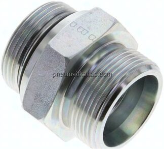 Gerade Schneidringverschr. UN 1-5/8"-12-30 S (M42x2), ohne Mutter & Schneidring, Stahl verzinkt