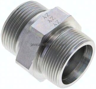 Gerade Schneidringverschr. G 1-1/4"-30 S (M42x2), ohne Mutter & Schneidring, Stahl verzinkt