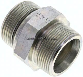 Gerade Schneidringverschr. G 1-1/4"-30 S (M42x2), ohne Mutter & Schneidring, Stahl verzinkt