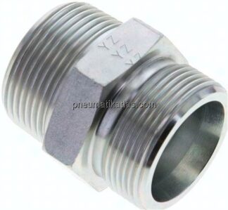 Gerade Schneidringverschr. R 1-1/4"-30 S (M42x2), ohne Mutter & Schneidring, Stahl verzinkt