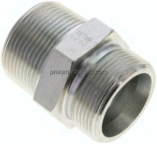 Gerade Schneidringverschr. NPT 1-1/4"-30 S (M42x2), ohne Mutter & Schneidring, Stahl verzinkt