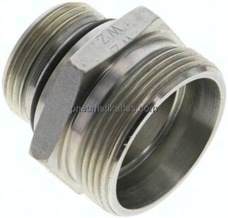 Gerade Schneidringverschr. UN 1-5/16"-12-35 L (M45x2), ohne Mutter & Schneidring, Stahl verzinkt