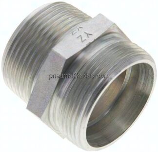 Gerade Schneidringverschr. R 1-1/4"-35 L (M45x2), ohne Mutter & Schneidring, Stahl verzinkt